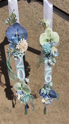 Order Your Blue and Green Flower Grad Lei Now!