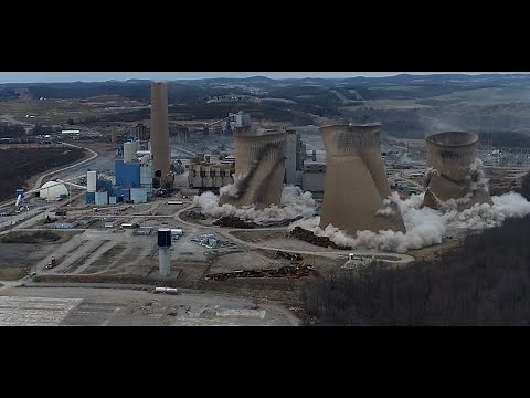 Homer City Power Plant Generating Station Demolition 3/22/25