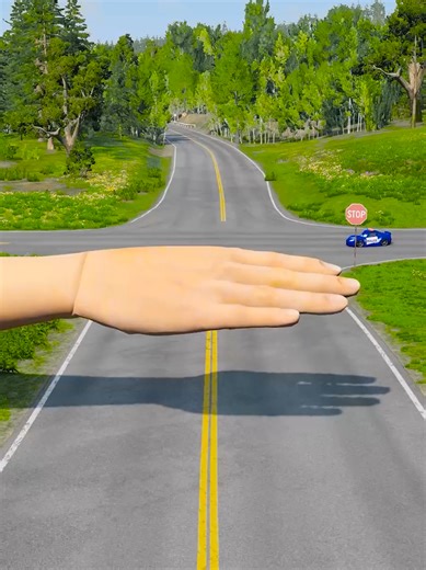 BeamNG.drive: Big & Small Cars vs Giant Hand Slap