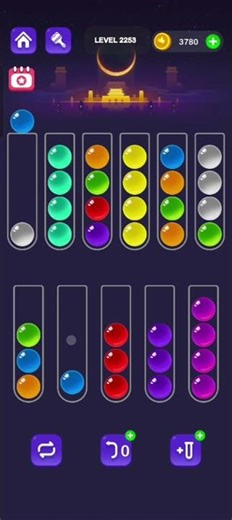 Ball Sort Master Level 2253 #ballsortmaster #ballsortmastersolution #puzzlegame #gaming #games