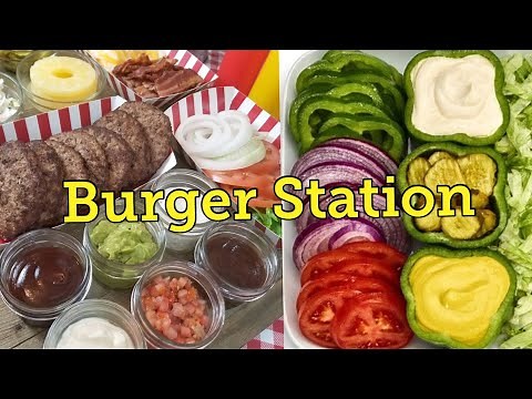 Burger Bar Ideas to Try!!! DIY Hamburger Bar for Parties and Weddings