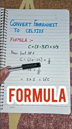 CONVERT FAHRENHEIT TO CELSIUS FORMULA || thermometer 🤒 🌡️| Fahrenheit into Celsius | Celsius