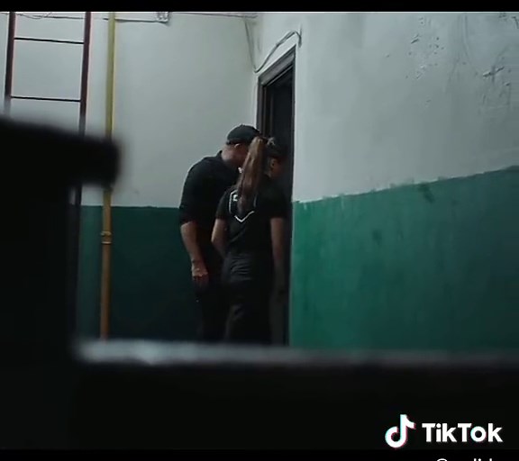 Explosive Industrial Scene: Doorway Chaos Unleashed