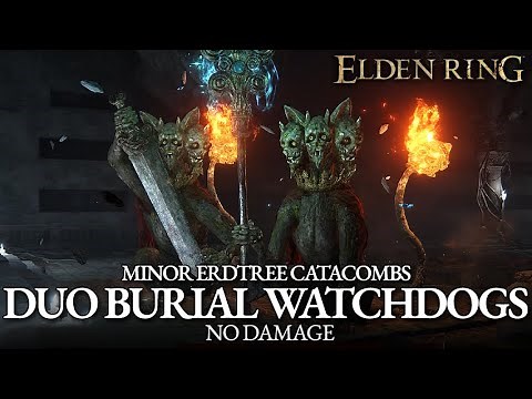 Duo Erdtree Burial Watchdog Boss Fight (No Damage) - Caelid, Minor Erdtree Catacombs [Elden Ring]