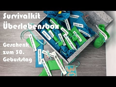 Geburtstagsgeschenk zum 30. / DIY Survival Kit ab 30 / Überlebens Paket zum 30. Geburtstag