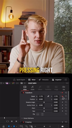 Julian Woldan | FILMMAKER on Instagram: "How to quickly easy ease keyframes in DaVinci Resolve"