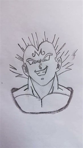 Dibujo de Vegeta ssj2 majin#dibujo#short#anime