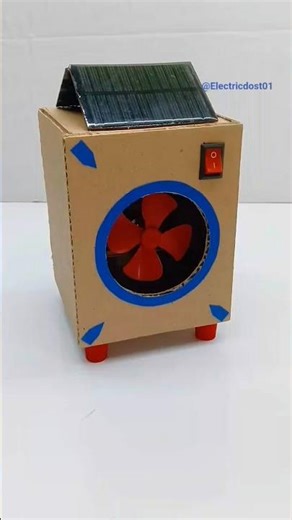 DIY Solar Powered Fan 🌞⚡ | Make Your Own Mini Cardboard Cooler at Home!