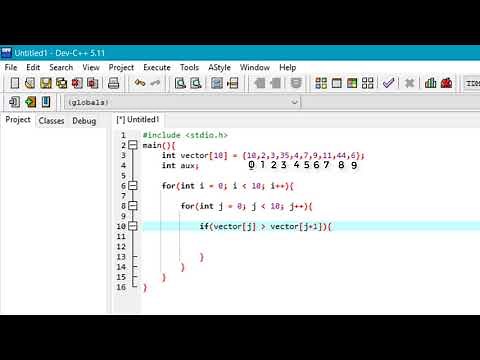 Bubble method in simple C language explained
