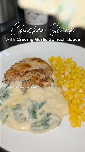 Resep Steak Ayam Saus Creamy Chicken Steak With Creamy Garlic Spinach Sauce