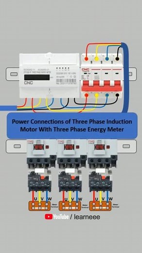 Learn EEE™ on Instagram: "Controlling 3 three phase induction motor with 4 pole MCB, contactors and overload Relay, Monitoring power with three phase energy meter... 📲 Tag and share with your friends💡 Join Learn EEE family for more technical stuff👇 Follow👉 @learneee Follow👉 @learneee Follow👉 @learneee . . . . . . . . . . #electric #electricink #electricals #electronicsengineering #electronicslovers #electricians #electricianlife #electricianproblems #electricianslife #electricianstools #el