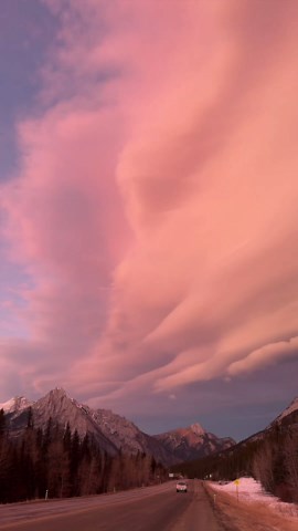 Unreal Sunset Over the Canadian Rockies