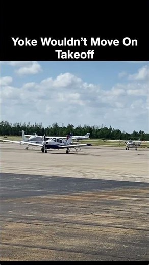 Cessna 414 N8132Q Takeoff With Control Lock Installed