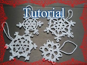 Tutorial 23. * Very simple crochet snowflake. How to Crochet Christmas star