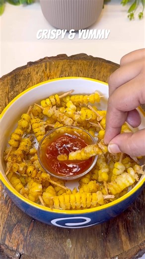 Crispy, Spicy Corn Sticks 🌽Perfect For evening Snacks #shorts #food #recipe