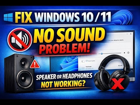 Windows 10 / 11 No Sound Fix 🔊 | Speaker or Headphones Not Working (Easy Guide)