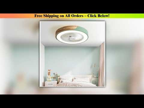 52CM Ceiling Fan Light Lamp 220V APP +Remote Control Fans Bedroom Dining Room Wood Ceiling Fan