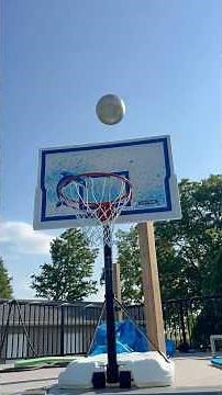 Installing basketball net for swimming pool, #summer #fun #pool pretty #cool #entertaining ￼