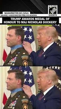 Trump awards Maj Nicholas Dockery Medal of Honor posthumous recognition