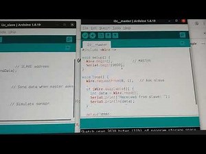 I2C Communication Using Two Arduino UNO Boards | Master & Slave