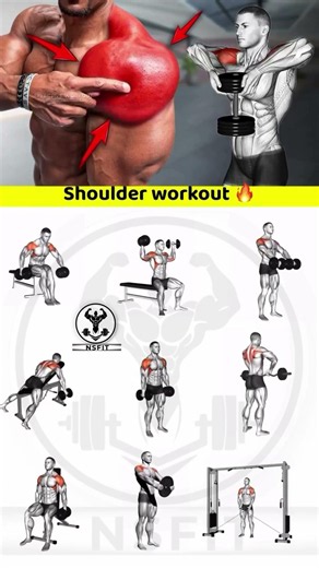 Best Shoulder Workout To Build Huge Delts 🗿 #shoulder #shorts