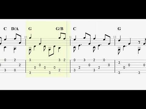 This Is My Father's World with full tablature/sheet music for solo fingerstyle guitar
