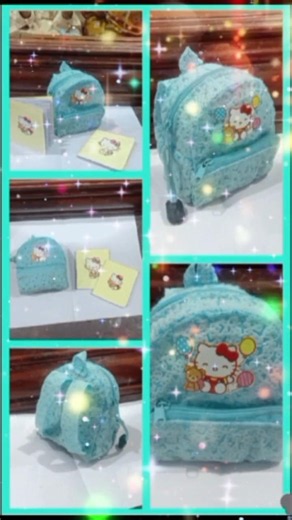 DIY Cute Hello Kitty Mini Backpack 🎒💙 | Handmade Bag Tutorial | Easy Craft Idea #handmadecrafts