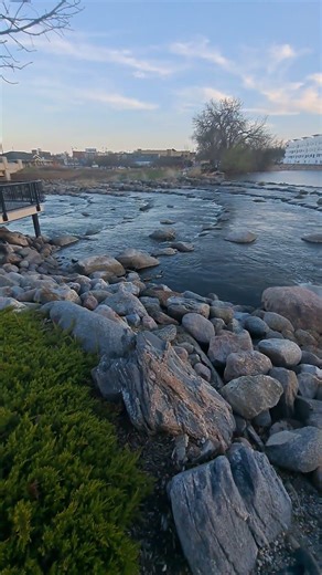 live action Crow River dam Hutchinson Minnesota..