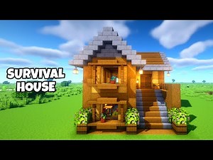 Spruce Survival House Tutorial in Minecraft (Starter House)