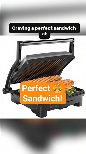 Panini Press Grill | 4 Slice Sandwich Maker & Indoor Grill #kitchengadgets #cookinghacks #shorts