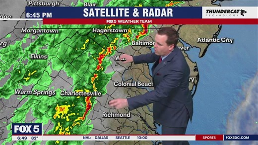 Tracking stormy weather en route to DC