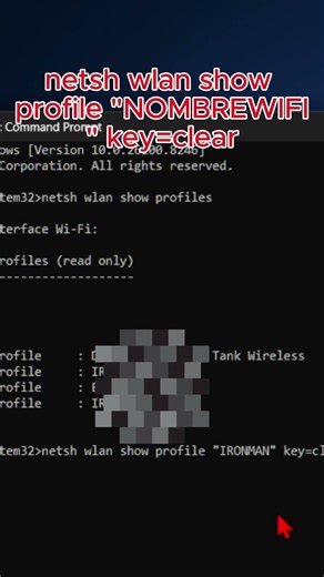 El truco secreto para ver claves WiFi en Windows 😳 #wifi #windows #tutorial