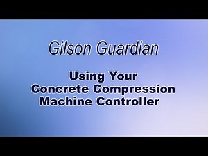 Gilson Automatic Concrete Compression Machine Controller