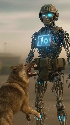 Robot Soldier vs Dog 😱🤖🐕 Who Wins?!#robotsoldier