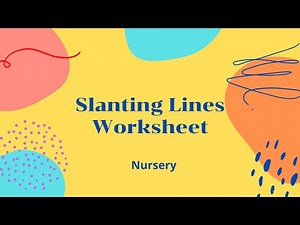 Slanting Lines Worksheet - Nursery