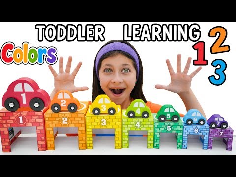 Baby Learning with Angel - Numbers, Colors & Sizes | Sorting Toy Cars - Toddler Videos