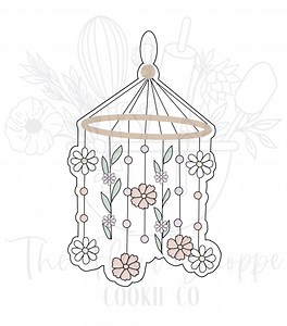Floral Crib Mobile Flower Baby Shower Cookie Cutter - Etsy