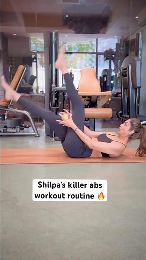 Shilpa Shetty’s killer abs workout routine 🔥 #shilpashetty #abs #workout #fitness #abs #trending