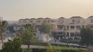 Drone intercepted leaves crater in Al Hamra, Ras Al Khaimah, UAE