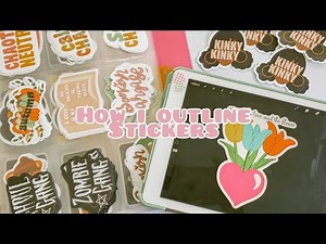 🍓 how i outline stickers with procreate | for physical stickers + goodnotes