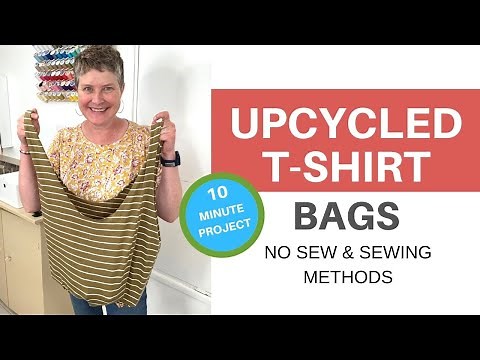 T-Shirt To Bag / Sew and No Sew Methods