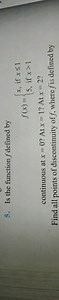 Is the function  f  defined by f(x) = \begin{cases} x, & \tex... | Filo