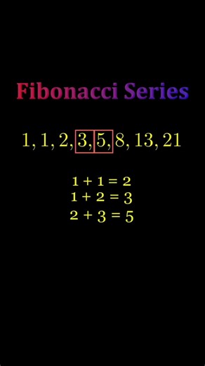 Fibonacci sequence #fibonacci #fibonaccinumbers