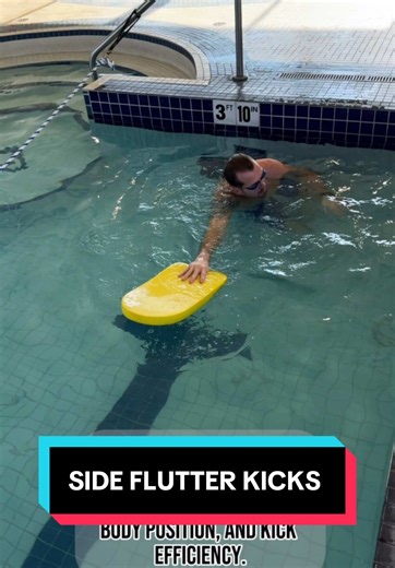 This is our second video on learning freestyle! Side flutter kicks are key to mastering freestyle. They improve balance, body position, and kick efficiency. This exercise strengthens the core, enhances coordination, and helps with breathing control for a smoother freestyle. #FreestyleSwimming #SwimmingDrills #LearnToSwim #FlutterKicks #SwimmingTechniques #SwimTraining #FreestyleKick #SwimFaster #SwimCoach #SwimmingWorkout #ImproveFreestyle #CoreStrength #BreathingControl #SwimmingSkills #SwimPra