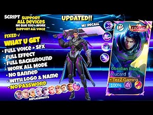 UPDATED | Script Skin Alucard Legend - Obsidian Blade No Password Full Effect Voice | Alucard Legend
