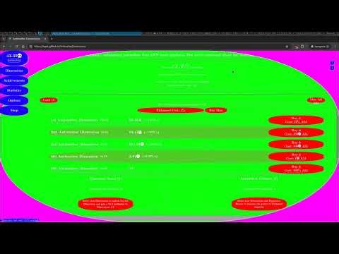 Antimatter dimensions infinity "speedrun" 2/40