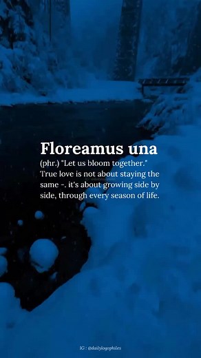 Daily Logophilia | New Words on Instagram: "Floreamus una (pronounced flohr-AY-ah-moos OO-nah, IPA: /flɔ.reˈaː.mus ˈuː.na/) is a Latin phrase meaning “let us flourish together.” It comes from the verb florere (“to flourish, to bloom”), in the subjunctive plural form floreamus (“may we flourish”), combined with una (“together, as one”). The phrase carries a sense of collective growth, unity, and shared prosperity, often used in mottos, school crests, or community ideals to emphasize collaboration