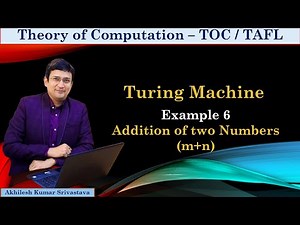 Turing Machine for Addition of 2 Numbers - Example 6