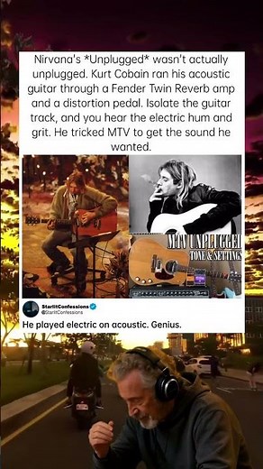 Kurt Cobain Tricked MTV Unplugged #NirvanaUnplugged #GuitarGear #kurtcobain