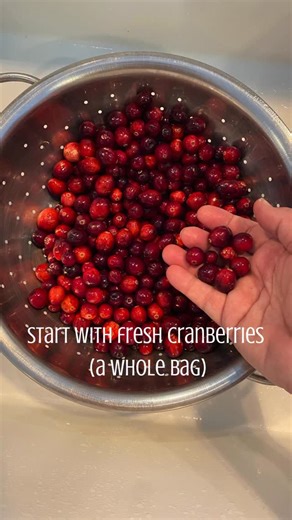 Hands On Design on Instagram: "Sara at @yarnssalty posted about this recipe yesterday- it was her 1st time trying it (I think we have another cranberry convert😊) I had a lot of ‘recipe please’ messages, so I thought it was a good time to repost this recipe reel. (I don’t have it written down - just a 15 second video) So easy, so delicious. Tart with a touch of sweet. #handsondesign #chocolatecoveredeverything #cranberries #stitchsomehappy"